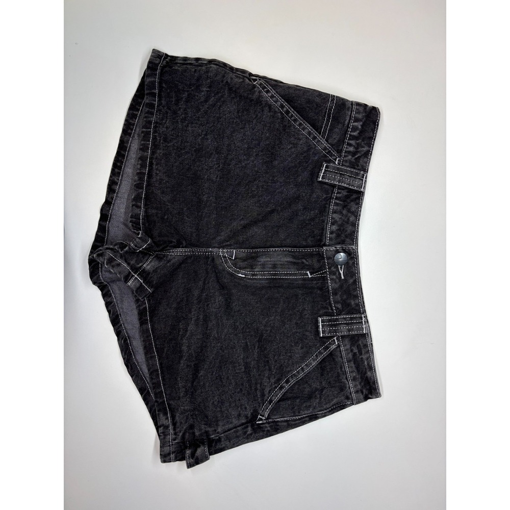 Vigoss Shorts Womens Black Denim Carpenter 2.5" Inseam New